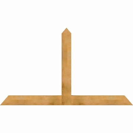 Ekena Millwork Portland Rough Sawn Timber Gable Bracket, Western Red Cedar, 84"W x 49"H x 4"D x 6"F, 14/12 Pitch GBW084X49X0406POR00RWR